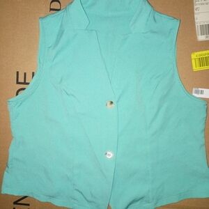 SHEIN Turquoise Sleeveless Blouse